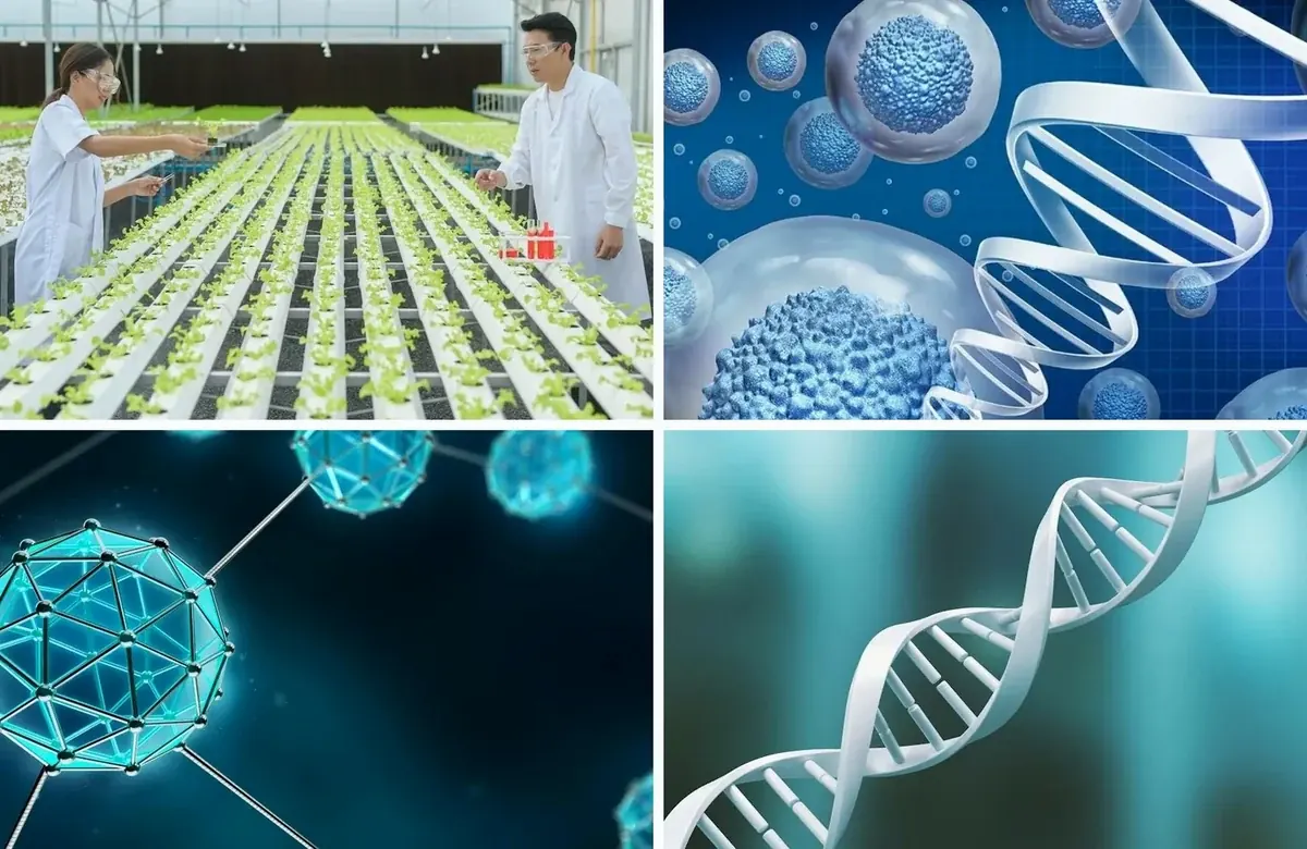 Agricultural biotechnology and crop research visual